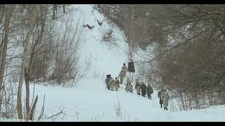 Men Dressed As White Guard Soldiers Of Imperial Russian Army In Russian Civil War s Marching Through [upl. by Atteirneh]