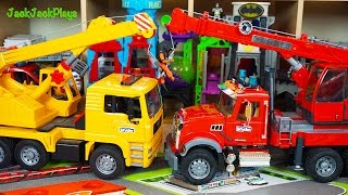 Bruder Crane Toy Unboxing  Kids Playing With Crane Toys  JackJackPlays [upl. by Drusie]