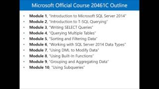 20461C Querying Microsoft SQL Server 2014 by Shailesh Mehta MCT Regional Lead USA [upl. by Wahlstrom]