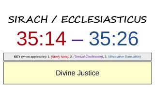 Sirach  Ecclesiasticus 3514  3526  Divine Justice [upl. by Deehsar]