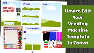 How to Edit Your Custom Vending Machine in Canva  Lock Your Image in Place  Layering How to Print [upl. by Rehotsirhc]