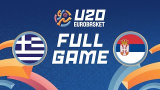 Group Phase  Greece v Serbia  Full Basketball Game  FIBA U20 EuroBasket 2024 [upl. by Radnaskela518]