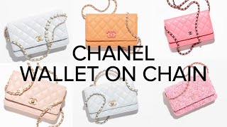 CHANEL WALLET ON CHAIN 🌸 CHANEL WOC 🌸 CHANEL SMALL LEATHER GOODS 🌸 [upl. by Corby]