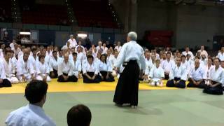 HD  Aikido Doshu Moriteru Ueshiba Sensei  2010 Canada Montreal  Shomenuchi Iriminage [upl. by Yaral]