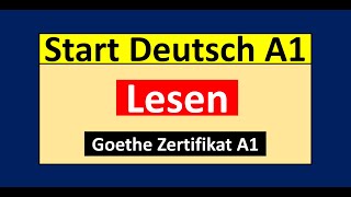 Start Deutsch A1 Lesen Modelltest mit Lösung am Ende  Vid  206 [upl. by Halyhs214]