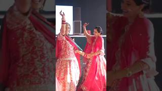 Surprise Bhangra Performance by Bride🤩❤️ Wait for last 😍wedding bhangra shorts trending song [upl. by Ralfston]