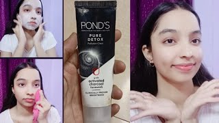 Ponds Pure Detox Face Wash Review  Ponds Charcoal Face Wash Review  Beauti Skills [upl. by Hayikaz]