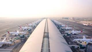 Emirates Fleet at Dubai International  Timelapse Emirates Airline [upl. by Retxed]