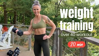 WEIGHT TRAINING workout over 40 female 20min FB10 [upl. by Burford]