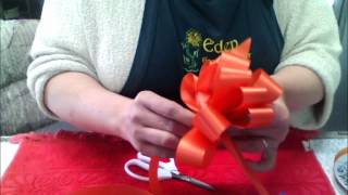 DIY Flower Time  How to Make a Basic Floral Bow Part 2 [upl. by Nnylrebma]