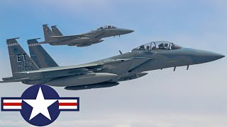 US Air Force New F15EX Eagle II fighters Arrival at Eglin AFB in Florida [upl. by Naitsirt]