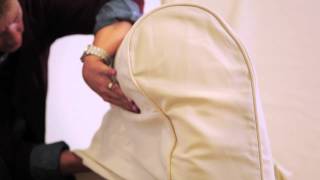 How To Put On A Sofa Slipcover  Pottery Barn [upl. by Levy462]