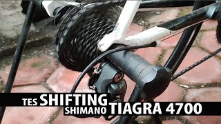 Shimano Tiagra 4700 Shifting Test [upl. by Morehouse]