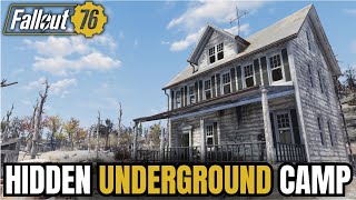 Underground HIDDEN Garage Base  Fallout 76 Camp Build Tutorial [upl. by Ennyletak]