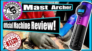 Dragonhawk Mast Archer Tattoo Machine Review [upl. by Aiouqahs981]