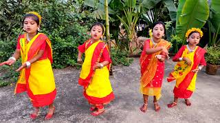 komolay nritto kore Folk dance Dance Cover by kids youtube [upl. by Hgeilyak]