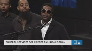 Childhood friends family of Rich Homie Quan speak at Celebration of Life [upl. by Eybba]