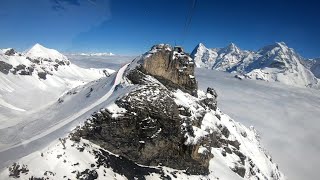 Skiing the Jungfrau ski region from our base in Wengen March 2020 [upl. by Yentihw]