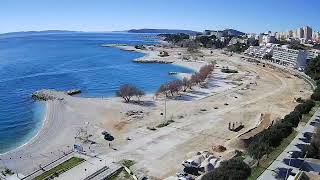 Žnjan  Split gradilište uređenje time lapse početak radova 14022024 [upl. by Ahsennek45]