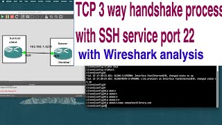 TCP 3 way handshake LAB with SSH service  CCNA course Day 4 July 22nd batch [upl. by Yxor820]