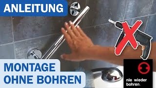 Nie wieder bohren Badetuchstangen und leisten Montage ohne Bohren  DUSCHMEISTERDE [upl. by Mairym998]