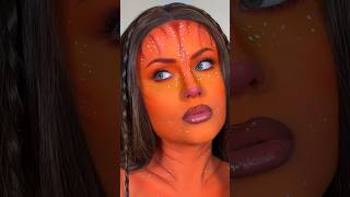 coloured pencils pick my Avatar makeup 🧡 [upl. by Anaujnas]