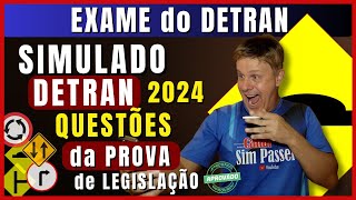 Simulado do DETRAN 2024 Questões da Prova teórica do DETRAN Exame legislação de trânsito 2024 [upl. by Norward]