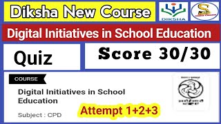 Initiatives in School Education  Module11 Quiz Answer  Nishtha20 CPD ASSEC Diksha [upl. by Suollecram]