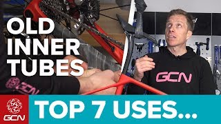 7 Ways To Use Your Old Bicycle Inner Tubes [upl. by Ahtamat540]