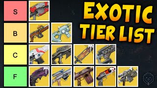 Ranking EVERY Destiny 1 Exotic Best to Worst  The Ultimate Tier List [upl. by Burny]