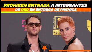 Prohiben entrada a integrantes de RBD en entrega de premios [upl. by Arita]