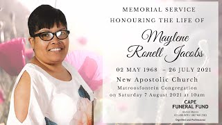 LIVE BROADCAST OF A FUNERAL SERVICE MAYLENE RONELL JACOBS [upl. by Ennovyahs338]