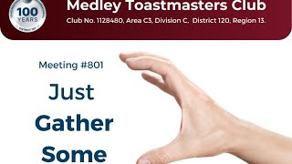 Medley Toastmasters Club  Meeting 801  Oct 5 2024 [upl. by Ardnauqal]