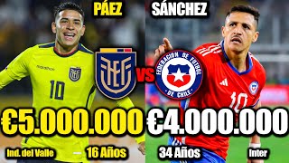 Comparación ECUADOR VS CHILE  Fecha 6 Eliminatorias Sudamericanas mundial 2026  Páez vs Sánchez [upl. by Utir]