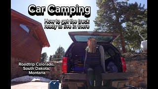 Solo Car Camping Roadtrip  SETUP  Getting a Chevrolet Colorado ready to live in there [upl. by Letnwahs861]