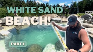 Recreation Pond with WHITE SAND Beach Part 1 [upl. by Jobyna]