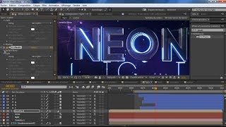 TUTO After Effects  création dun texte 3D en néon [upl. by Evelina]