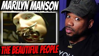 1ST REACTION TO MARILYN MANSON  THE BEAUTIFUL PEOPLE  BRUH WAS TALKIN THAT SHT THO [upl. by Mraz]