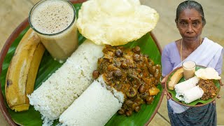 Kerala Breakfast Puttu  Kadala Curry  Tea  Tasty amp Healthy Breakfast [upl. by Nelav929]