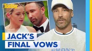 MAFS groom Jack gives his final vows a second go  Today Show Australia [upl. by Nomzzaj]