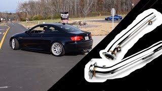 Bmw M3 before amp after test pipes sound comparison cat delete w Meisterschaft exhaust [upl. by Raine642]