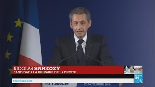 Primaire de la Droite  Discours de Nicolas Sarkozy après sa défaite Fillon choisi [upl. by Hna993]