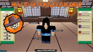 How To Get Eastwood Korashi  Shindo Life Roblox [upl. by Knick]