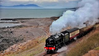 Steaming Along the Cumbrian coast Line Harrington to Whitehaven Cumbria [upl. by Ennairrek]