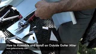 How to Assemble and Install an Outside Gutter Miter [upl. by Cindra]