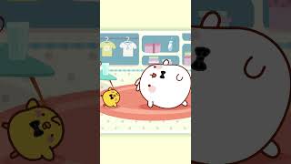 Prática de dança com Molang shorts funnycartoons molangandpiupiu [upl. by Jeri]