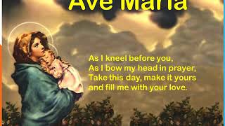 Ave Maria Gratia Plena English Lyrics [upl. by Marentic]