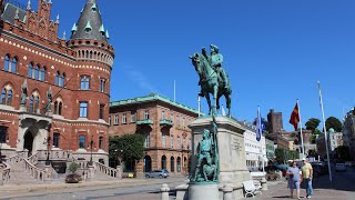 HD Helsingborg Sweden City Walk a very charming city about 4 km sailing from Helsingør Denmark [upl. by Seroka]