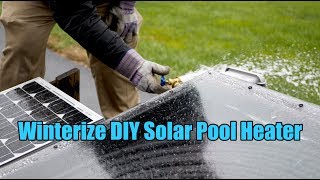 Winterizing DIY Solar Pool Heater Blowing water out for winter [upl. by Dorweiler272]