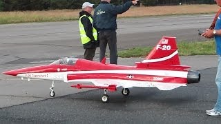 F20 TIGERSHARK GIGANTIC RC TURBINE JET  Friedhelm Graulich  Meeting Gatow 2014 HD [upl. by Paviour]